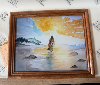 Print Jesus walks on water