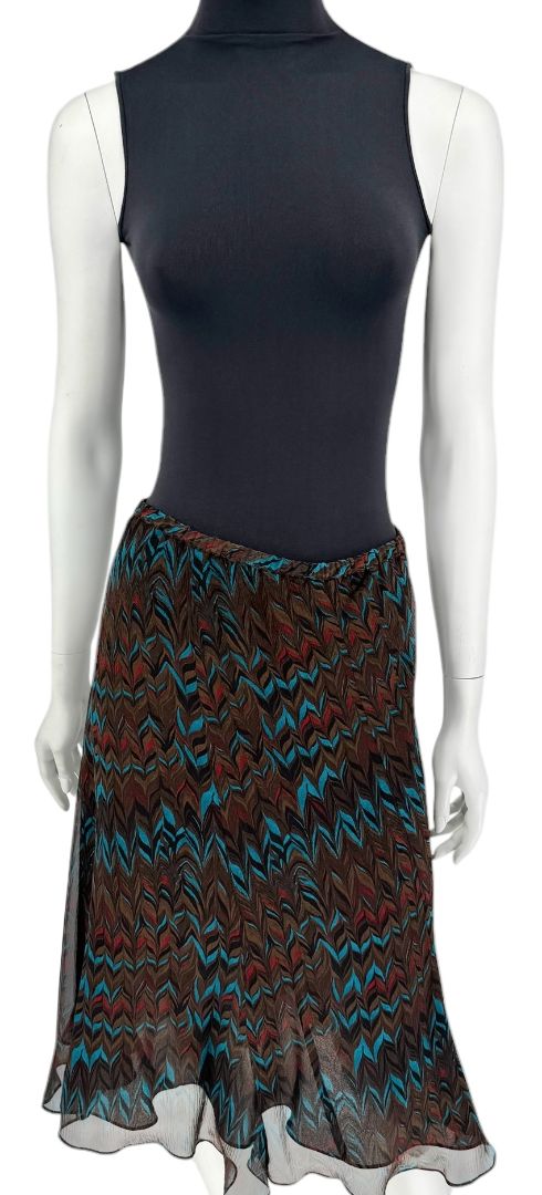 Jones New York Multicolor Chevron Pleated Skirt – Size 6