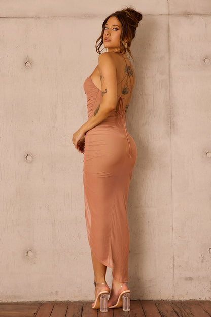 Last Dance Midi Dress - Mocha