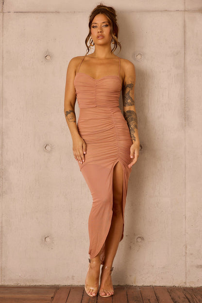 Last Dance Midi Dress - Mocha