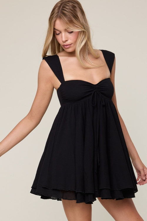 Layla Black Babydoll Mini Dress