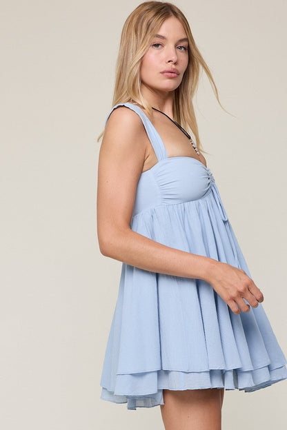 Layla Light Blue Babydoll Mini Dress