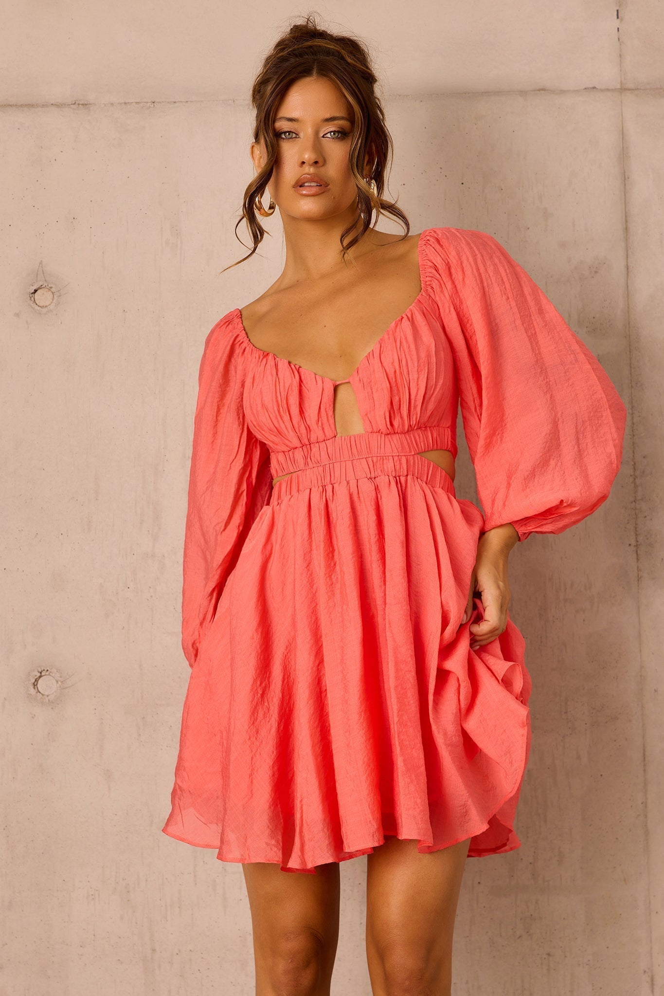 Like Honey Mini Dress - Coral