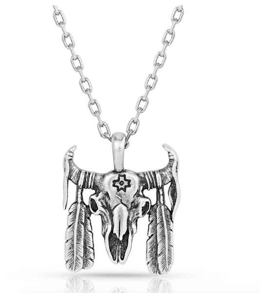 Montana Silversmiths Buffalo Skull Pendant Necklace NC5656