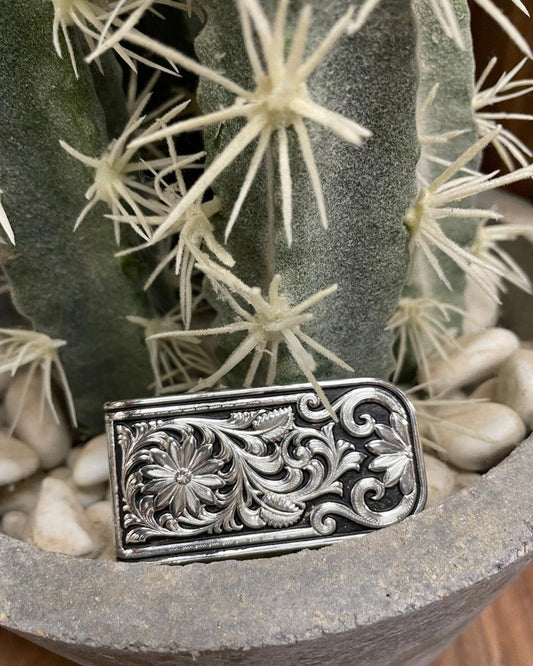 Montana Silversmiths LeatherCut Bitterroot Money Clip MCL27-Painted Cowgirl Western Store