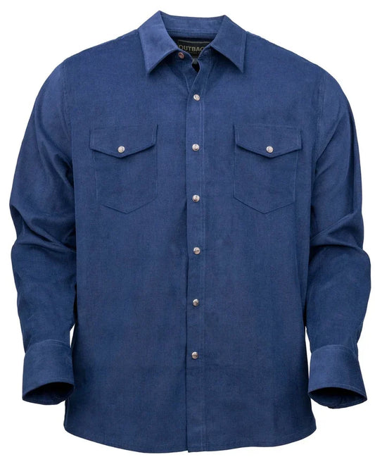 Outback Trading Co. Navy Bryce Corduroy Snap Long Sleeve Shirt 40259-NVY-Painted Cowgirl Western Store