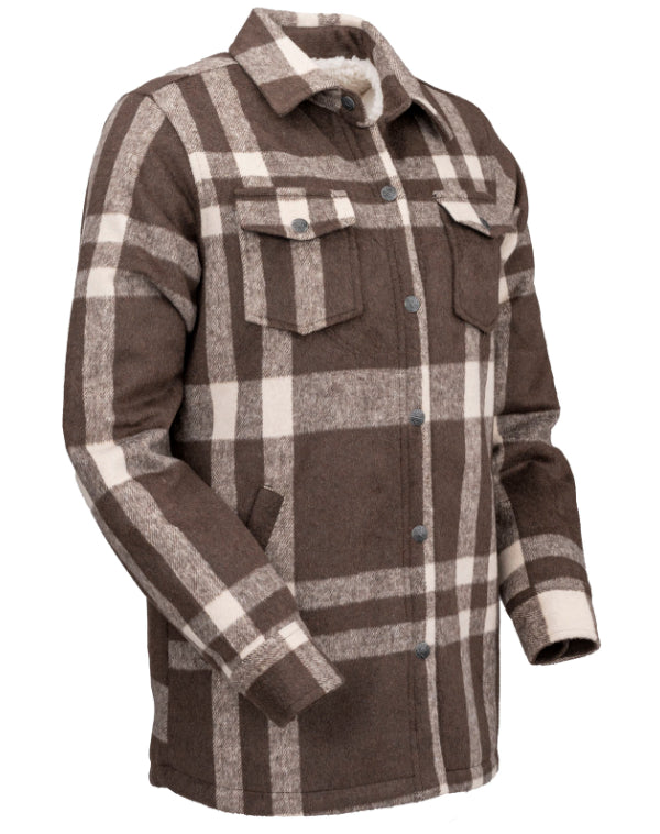 Outback Trading Co. Women's Brown C'Anne Plaid Shirt Jacket 29649-BRN