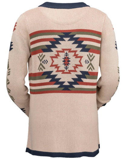 Outback Trading Company Women's Kathleen Tan Aztec Long Sleeve Sweater 40245-TAN
