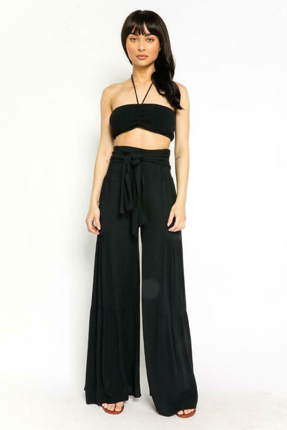 By The Shore Black Two-Piece Jumpsuit