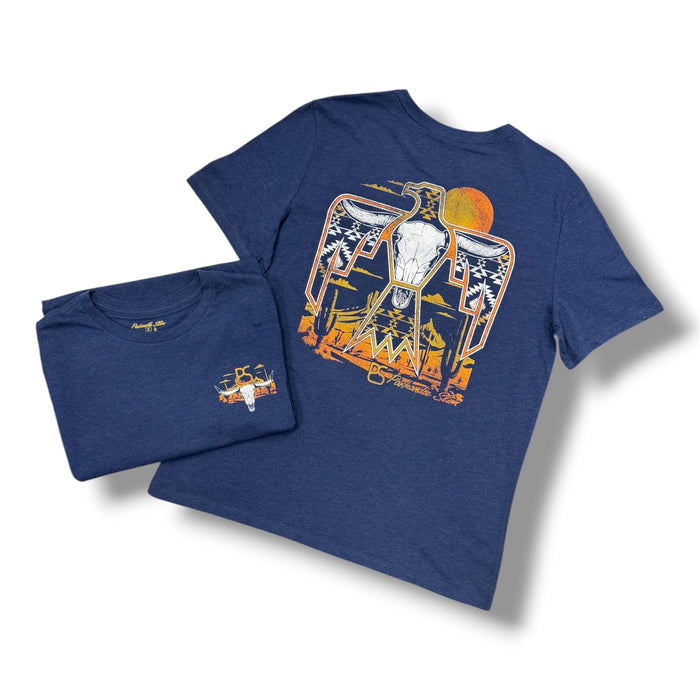 Panhandle Slim Navy Thunderbird Desert Scene Graphic Tee Shirt PU21T09018