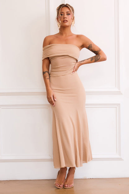 Picture Perfect Maxi Skirt - Tan