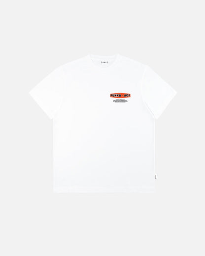 ART OF x Pukka's Halftime Pie | White Graphic Football T-shirt