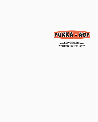 ART OF x Pukka's Halftime Pie | White Graphic Football T-shirt