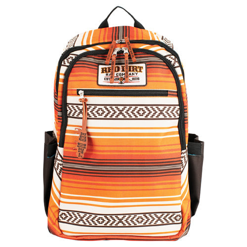 Red Dirt Hat Co Orange & Tan Serape Stripe Backpack 2610279551