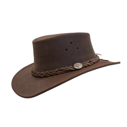 Red Rock Hats Bushhie Brown Leather Western Hat 1032BR