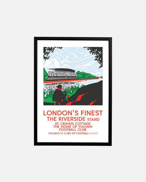 ART OF x Fulham Riverside Stand Framed Football Print | FFC Wall Art