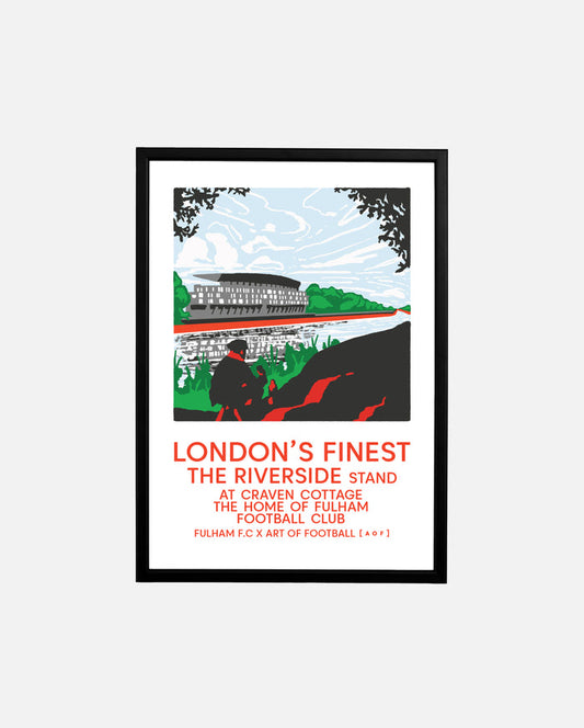 ART OF x Fulham Riverside Stand Framed Football Print | FFC Wall Art