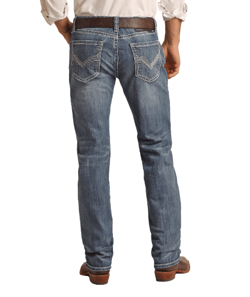 Rock & Roll Cowboy Men's Revolver Slim Fit Reflex Stretch Jeans RRMD1RR0LK