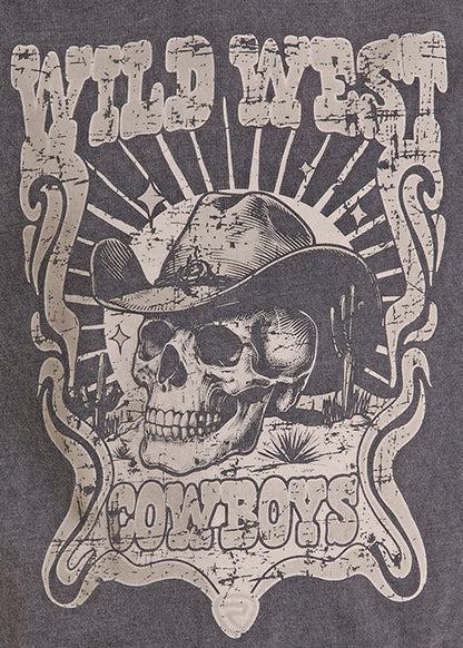 Rock & Roll Cowgirl Black 'Wild West Cowboy' Sweatshirt BW91T09721