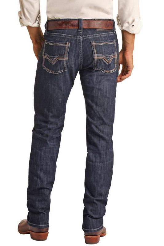Rock & Roll Denim Men's Reflex Revolver Slim Fit Straight Leg Jeans RRMD1RR13X-Painted Cowgirl Western Store