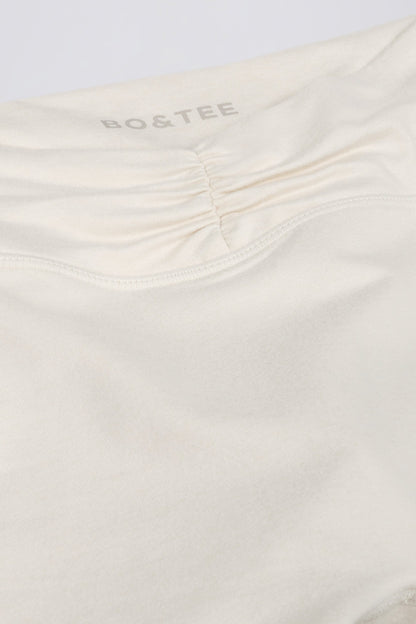 Ruched Mini Shorts in Vanilla
