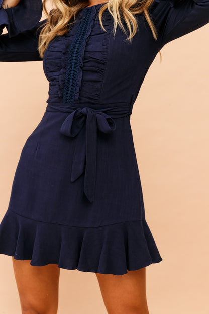Saddle Up Dress - Navy