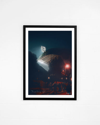 ART OF Crystal Palace Selhurst Park by Night Print | CPFC Football Art