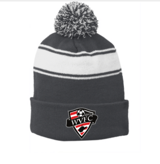 STC28-Sport-Tek® Stripe Pom Pom Beanie- WVFC
