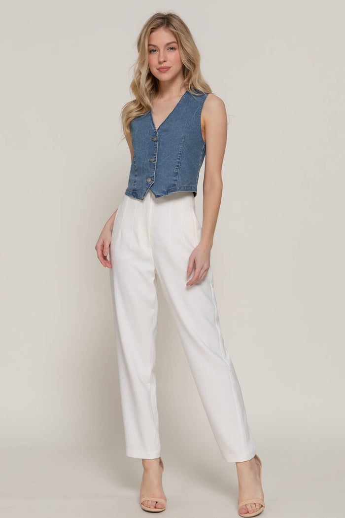 Stretch Denim Vest