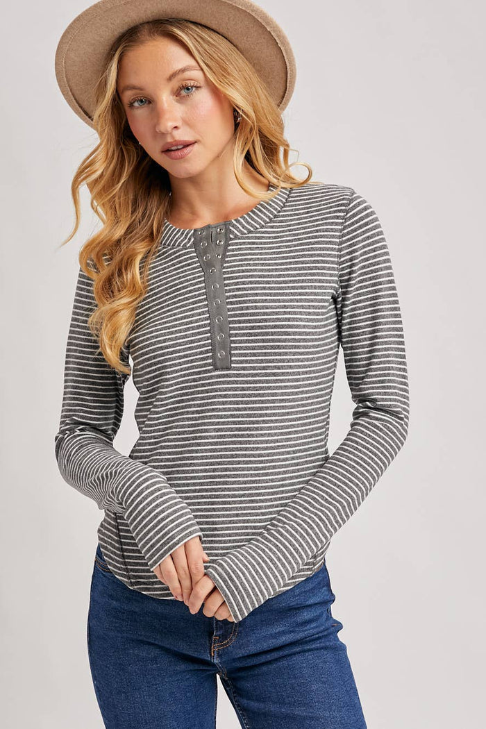 Striped Knit Long Sleeve