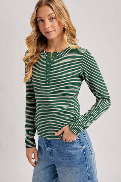 Striped Knit Long Sleeve