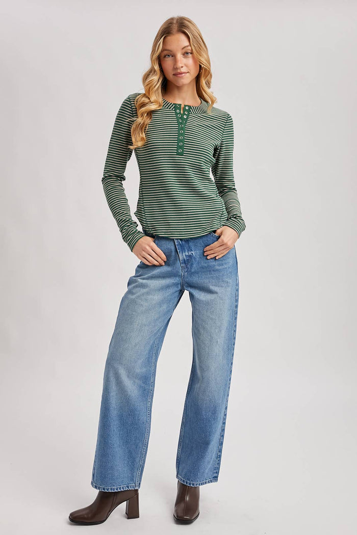 Striped Knit Long Sleeve