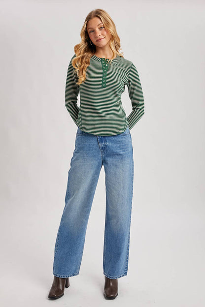 Striped Knit Long Sleeve