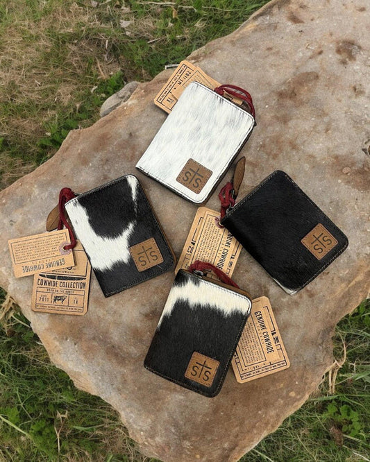 STS Ranchwear Women's Cowhide Hair-on Soni Leather Bi-Fold Wallet STS60378-Painted Cowgirl Western Store