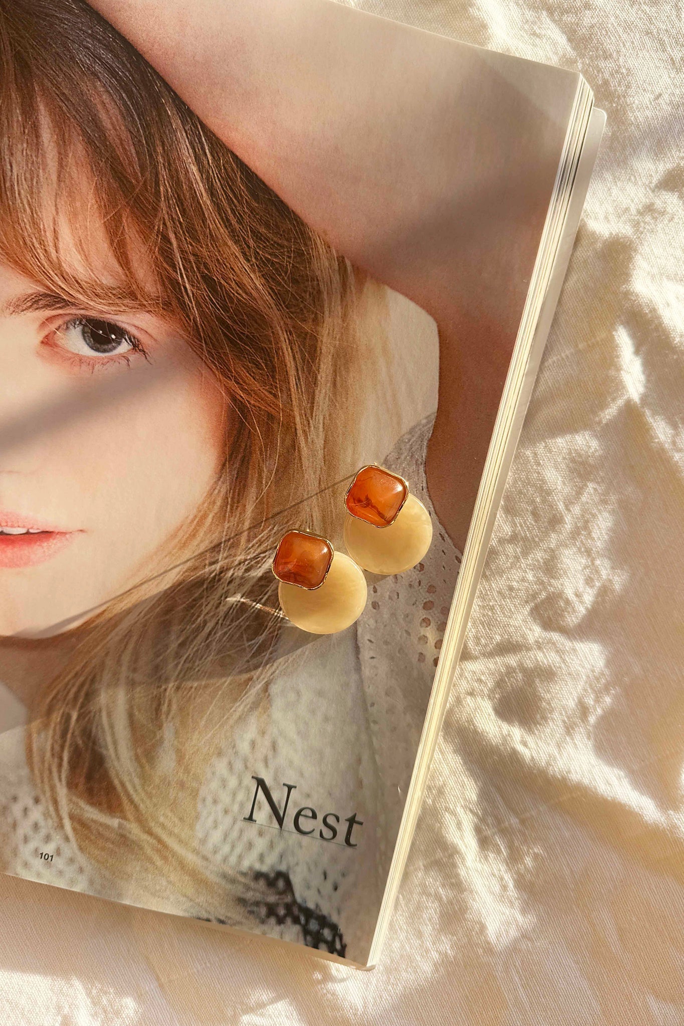 Sunset Reverie Earrings - Beige