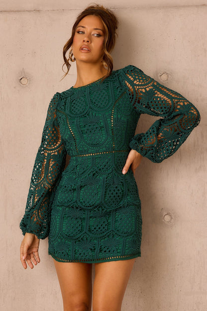 Take Me To The Tropics Dress - Forest Green