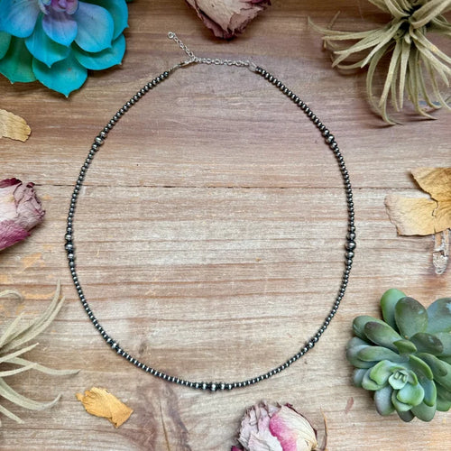 The Bijoux FAB 18" 3mm Graduated Sterling Silver Pearl Necklace NEC-GRA-134-16I
