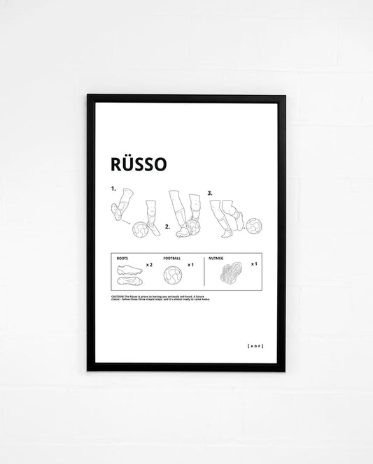 ART OF The Russo Framed Print | Women's Football Wall Art