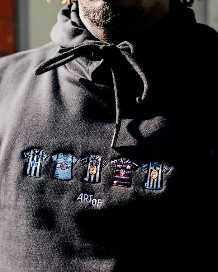 ART OF Toon Embroidered Classics | Black Hoodie | NUFC Football Sweat