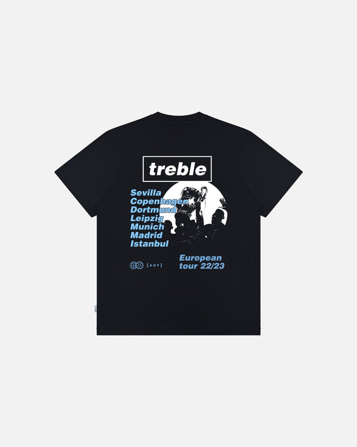 ART OF Treble European Tour Tee | MCFC Black Graphic Football T-shirt