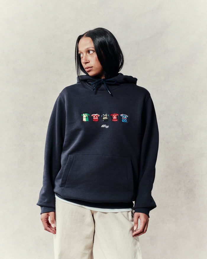 ART OF x Embroidered United Classics Navy Hoodie | MUFC Football Sweat
