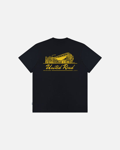 ART OF United Road Tee | MUFC Black Graphic Football T-shirt