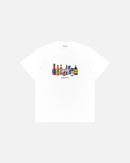 ART OF Up The European Tour Tee | AVFC White Graphic Football T-shirt