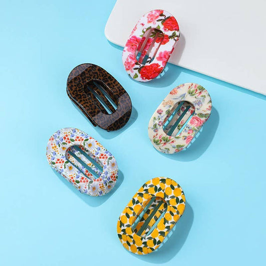 Vintage Floral & Leopard Hair Clip | 40H1119