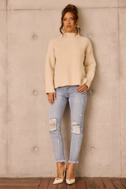 Washed Ashore Knit Sweater - Bone