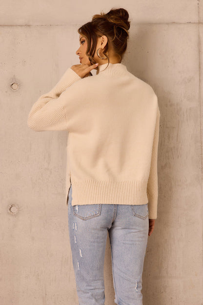 Washed Ashore Knit Sweater - Bone