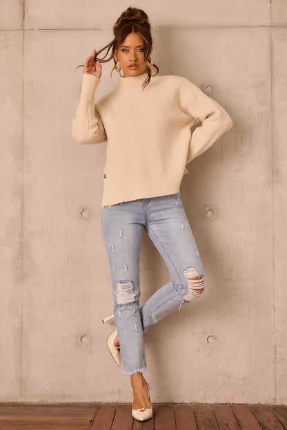 Washed Ashore Knit Sweater - Bone