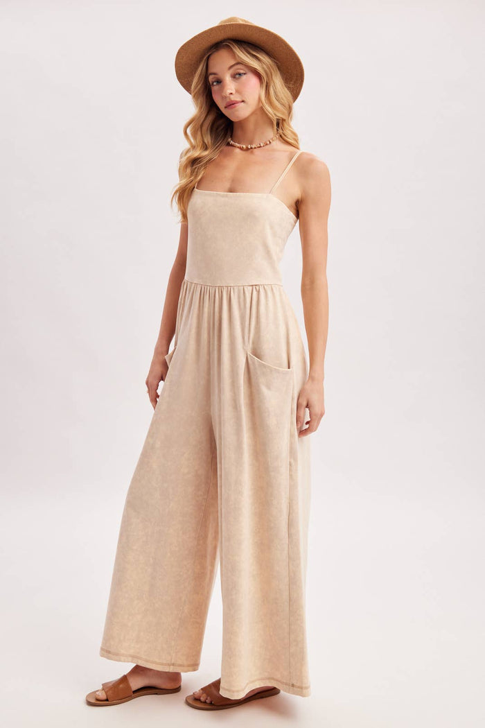 WASHED WIDE LEG JUMPSUIT