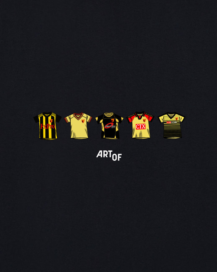 ART OF x Watford Classics Tee | WFC Black Graphic Football T-shirt