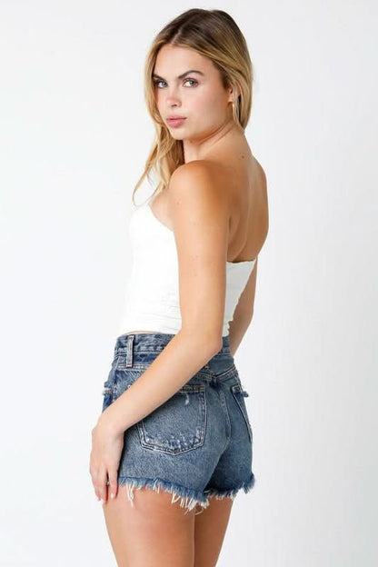 Amalfi White Eyelet Bustier Crop Top